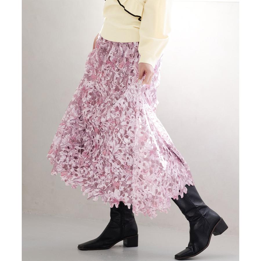 RANAN（ラナン） 花柄レースフレアースカート : マルイ(丸井)Yahoo!店