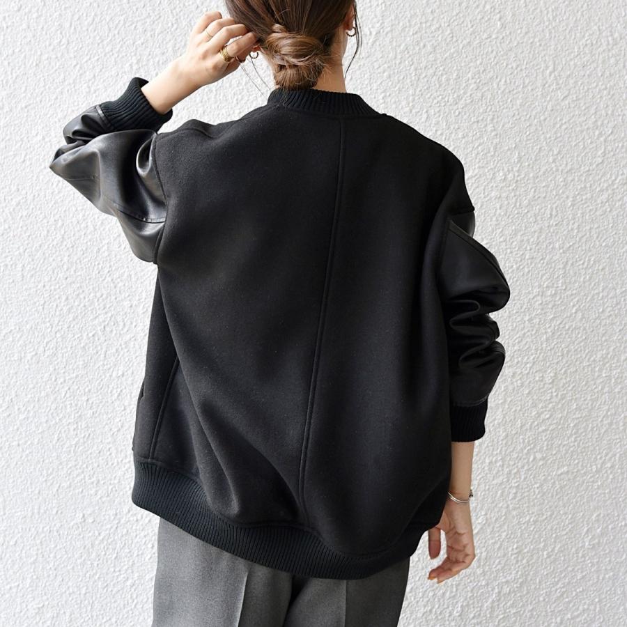 WONDERFUL WORLD◇スタジャン/S/ウール/RED/w73fm01// WC（ダブル シー