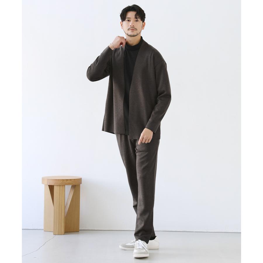 LIL VENDARS ピーチスキンポンチ/杢ポンチ ノーカラーカーディガン