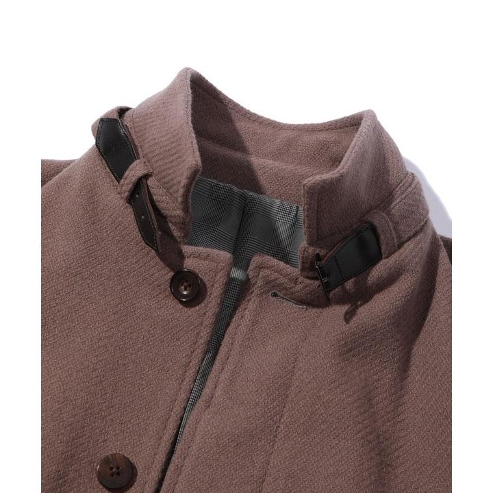 MEN'S BIGI（メンズビギ） 双糸×双糸ドビーツイルスタンドカラーコート
