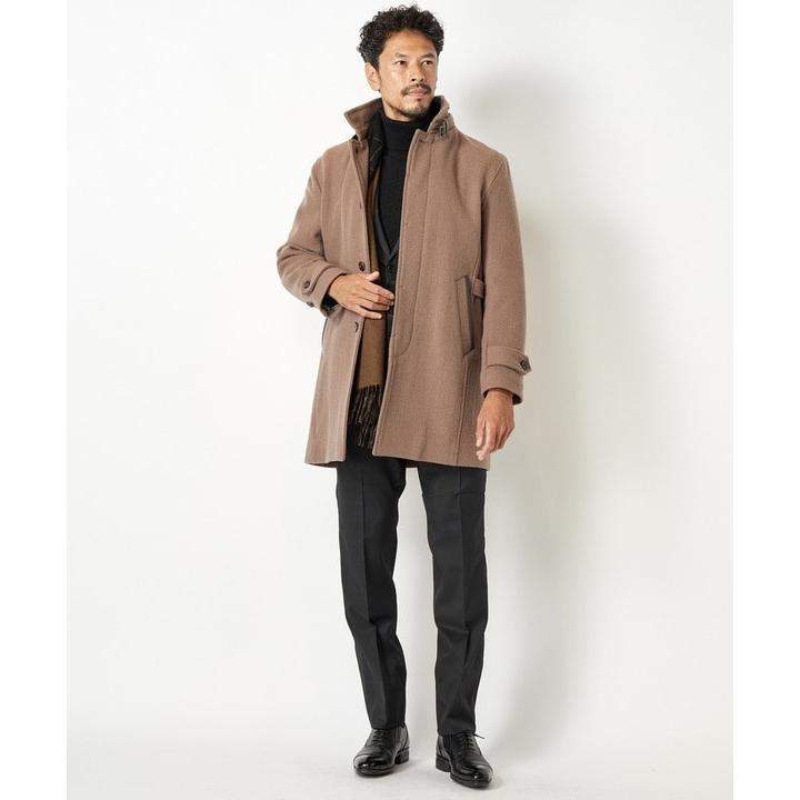 メンズビギ/双糸×双糸ドビーツイルスタンドカラーコート MEN'S BIGI（メンズビギ） 双糸×双糸ドビーツイルスタンドカラーコート