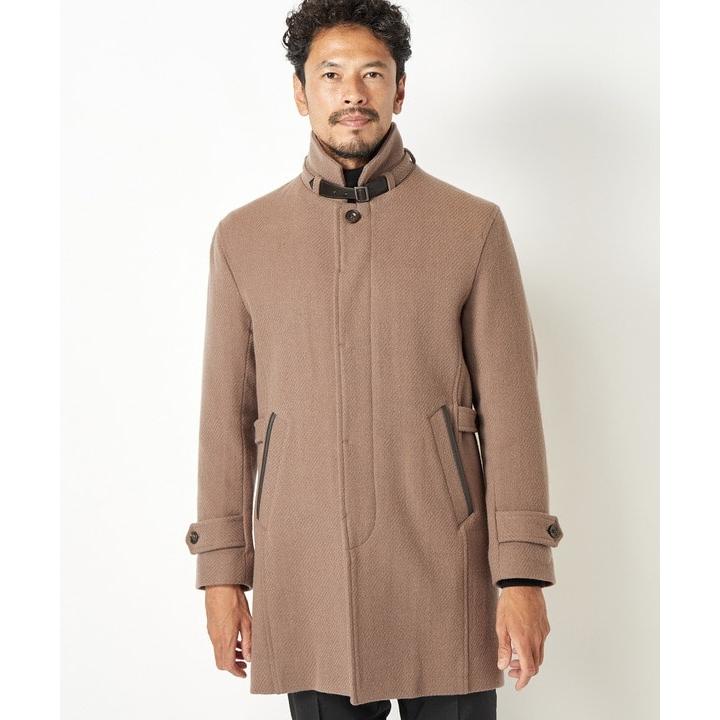 MEN'S BIGI（メンズビギ） 双糸×双糸ドビーツイルスタンドカラーコート