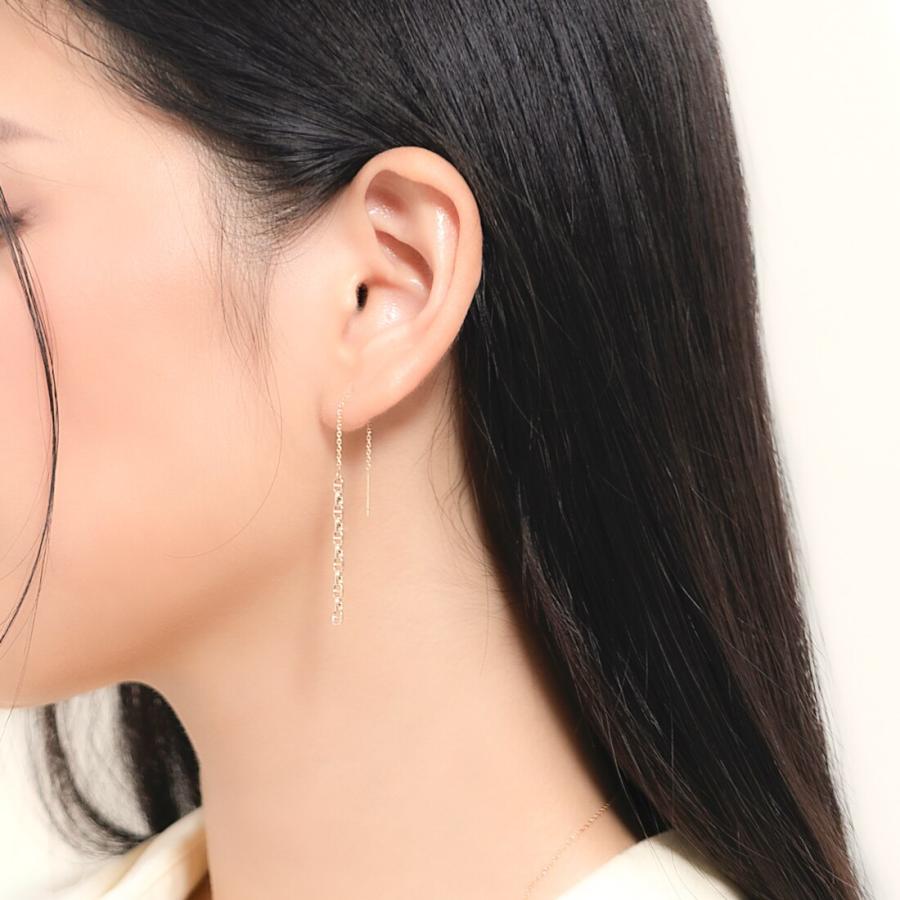 【WEB限定】K10 イエローゴールド アメリカン ピアスの画像