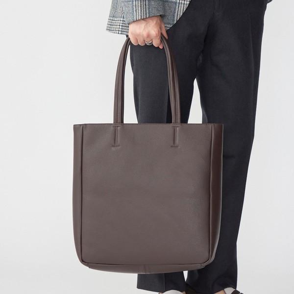 SHIPS スマートレザー ヴァーティカル トートバッグ SHIPS: スマート レザー ヴァーティカル トートバッグ｜ SHIPS