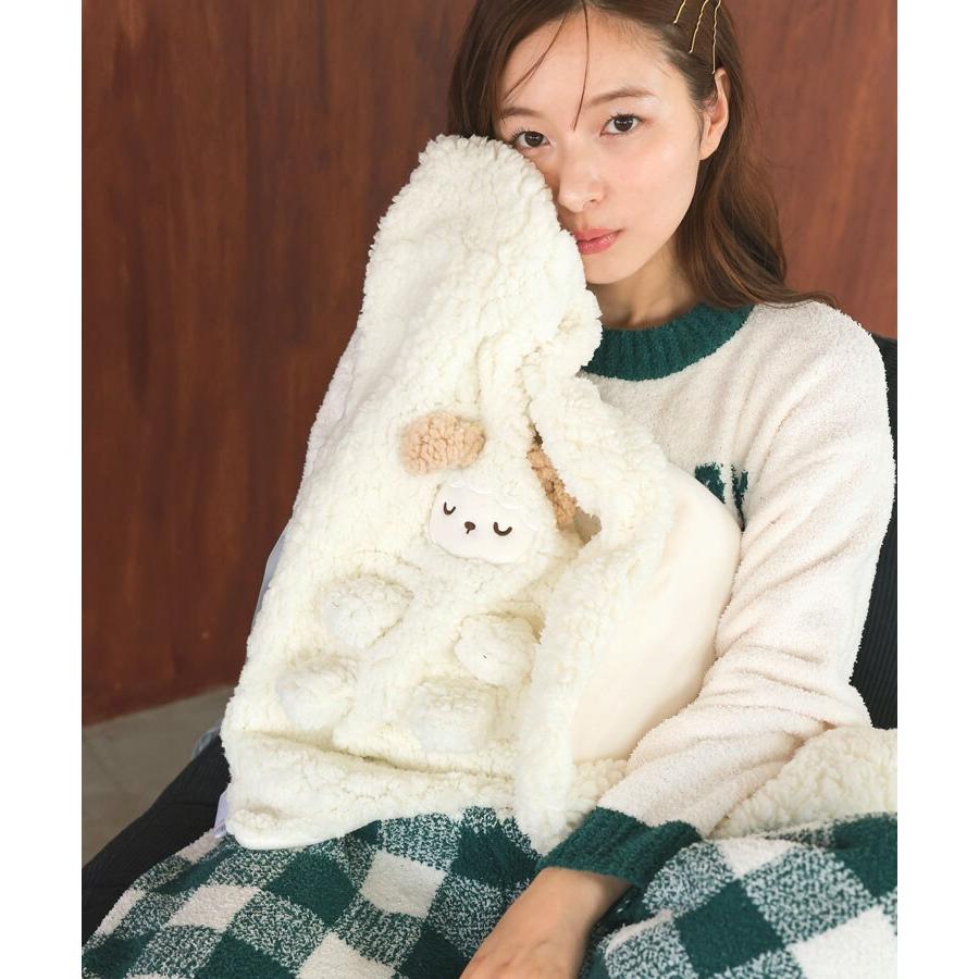 DONOBAN（ドノバン） 【pufe】モコモコくるくるアニマルひざ掛け