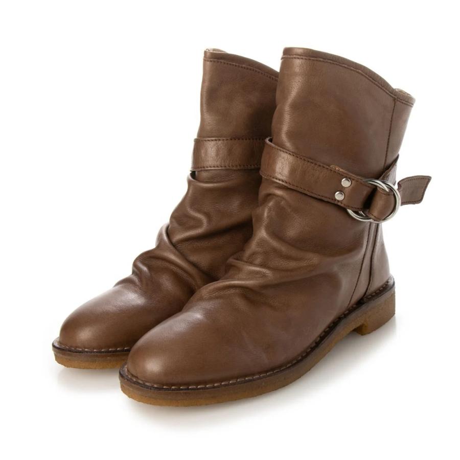 【未使用】SAYA エンジニアブーツ SAYA 【本革】ソフトレザーエンジニアブーツ(ダークブラウン) -靴