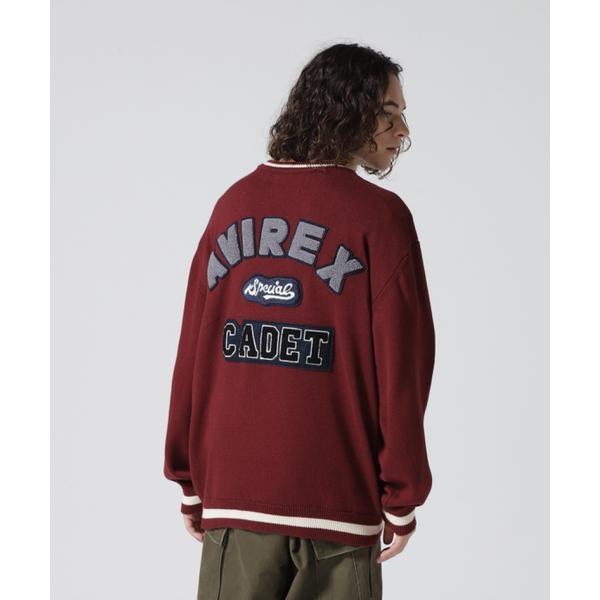 LETTERED CHENILLE PATCH CREW NECK SWEATER ／ レタード シ｜0101marui｜04