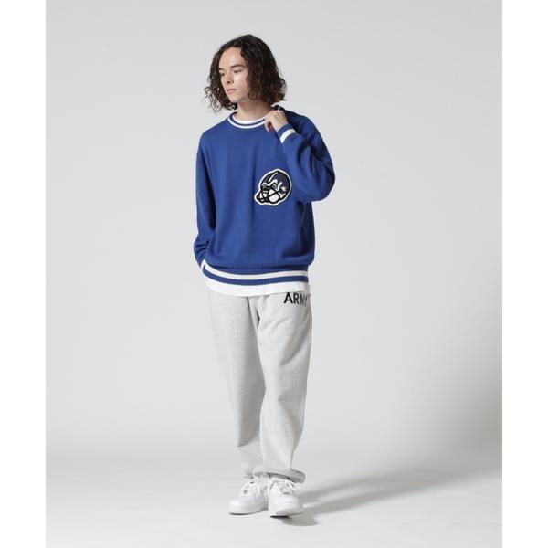 LETTERED CHENILLE PATCH CREW NECK SWEATER ／ レタード シ｜0101marui｜06