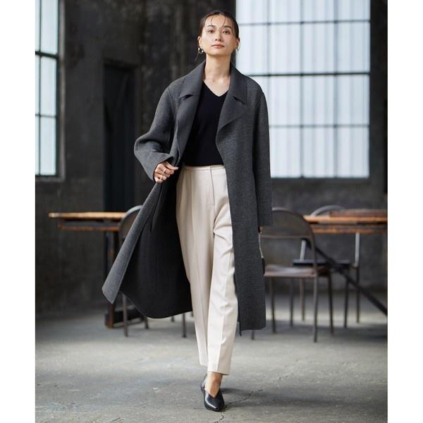 新品❤️icb アイシービー　ウールリバー ロングトレンチコート　カシミヤ　黒 ICB（アイシービー） ウールリバー ロングトレンチコート : マルイ