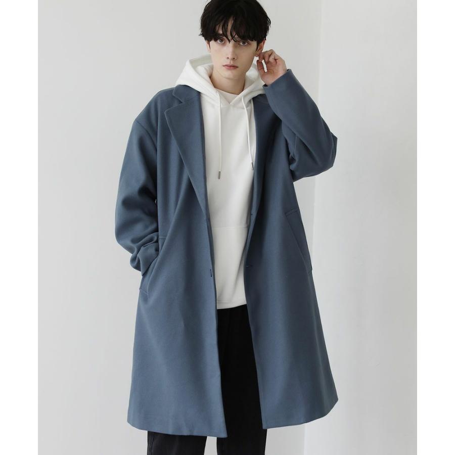 ASTRONOMY ルーズベーシックメルトンチェスターコート 【最終価格‼️】 ASTRONOMY チェスターコート コート ルーズベーシックメルトン