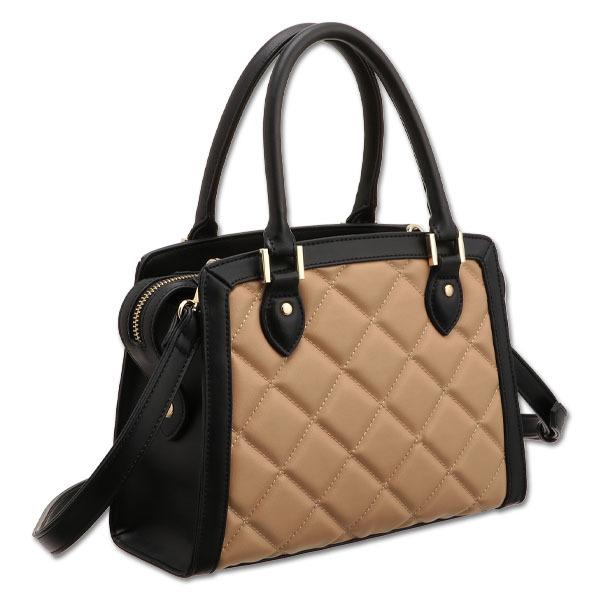 MARY QUANT スクエアキルトデイジーパッチ 2WAYトート : マルイ