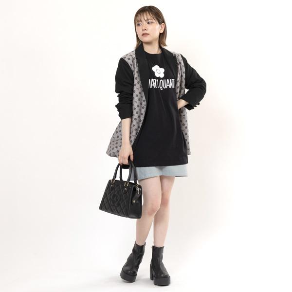 MARY QUANT スクエアキルトデイジーパッチ 2WAYトート : マルイ