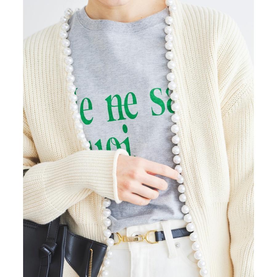 le.coeur blanc（ルクールブラン） パールツキアゼアミカーディガン