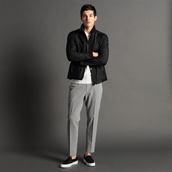 ムッシュニコル（MONSIEUR NICOLE）/ジオメトリックレザー/カモフラ スリップオンスニーカー MONSIEUR NICOLE（ムッシュニコル） ジオメトリックレザー/カモフラ