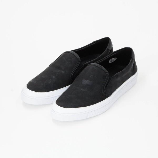 ムッシュニコル（MONSIEUR NICOLE）/ジオメトリックレザー/カモフラ スリップオンスニーカー MONSIEUR NICOLE（ムッシュニコル） ジオメトリックレザー/カモフラ