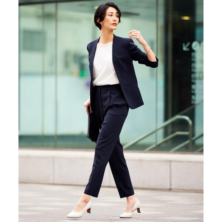 ICB 洗えるFied ノーカラージャケット8 新色追加・防シワ・速乾・洗える】Fied ノーカラージャケット