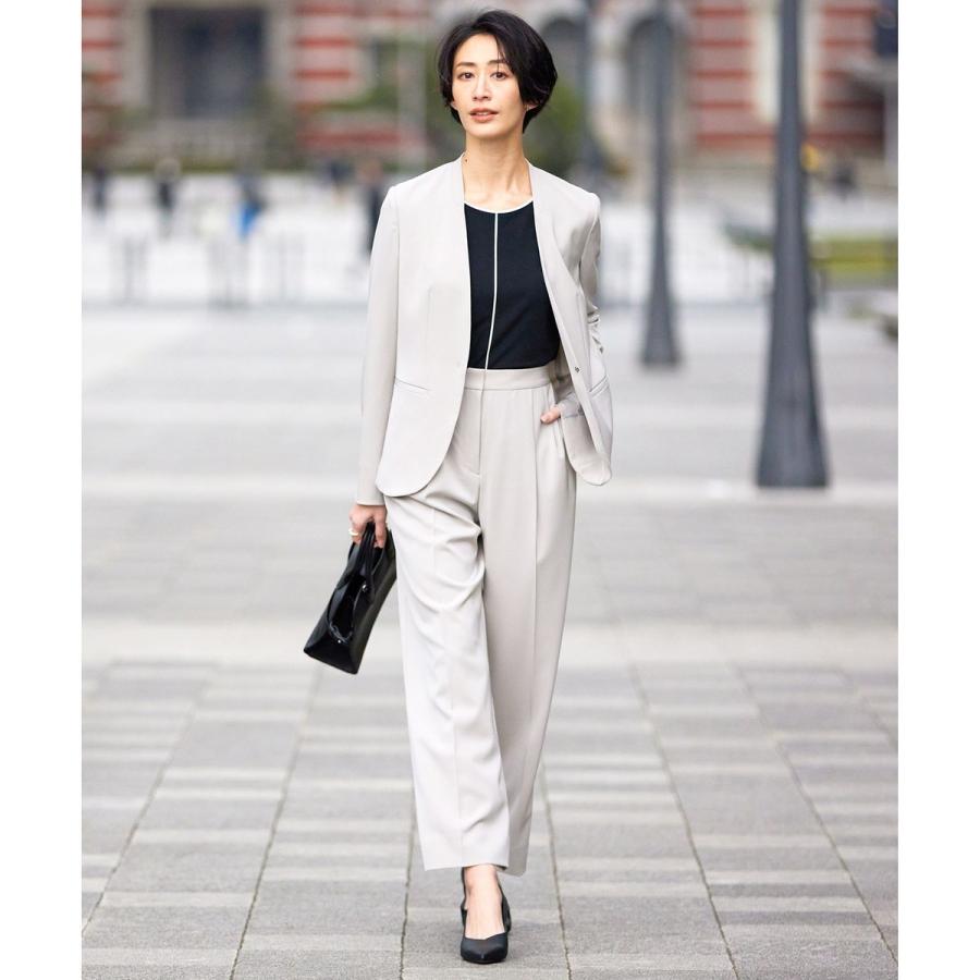 ICB 洗えるFied ノーカラージャケット8 アイシービー ICB 【新色追加・防シワ・速乾・洗える】Fied ノー