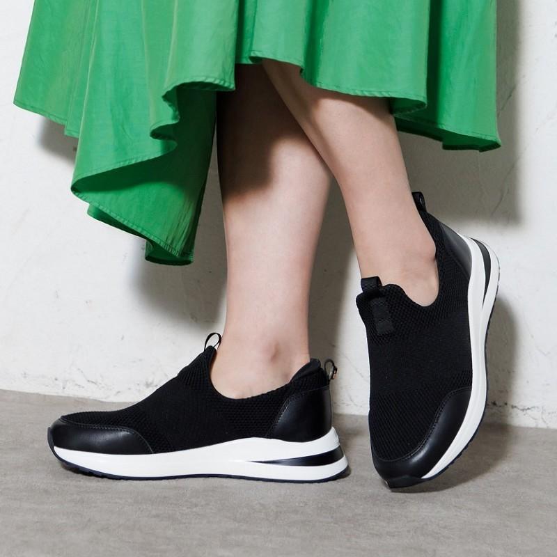 HIMIKO（HIMIKO）/サッと履ける◇【再値下げ】【スリッポン】ボリュームソールニットスニーカー/637105 HIMIKO サッと履ける◇【再値下げ】【スリッポン】ボリュームソール