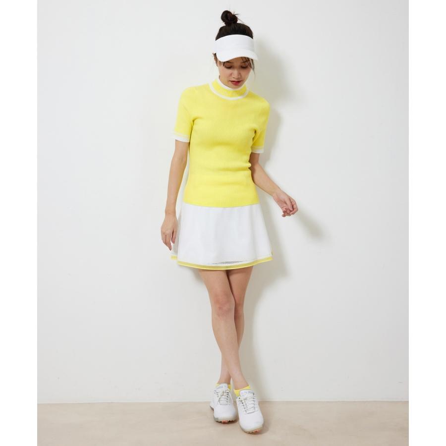 ジュンロペ【UV】【接触冷感】【防透】チェッカーレースフレアスカート JUN&ROPE' 【UV】【接触冷感】【防透】チェッカーレースフレアスカート