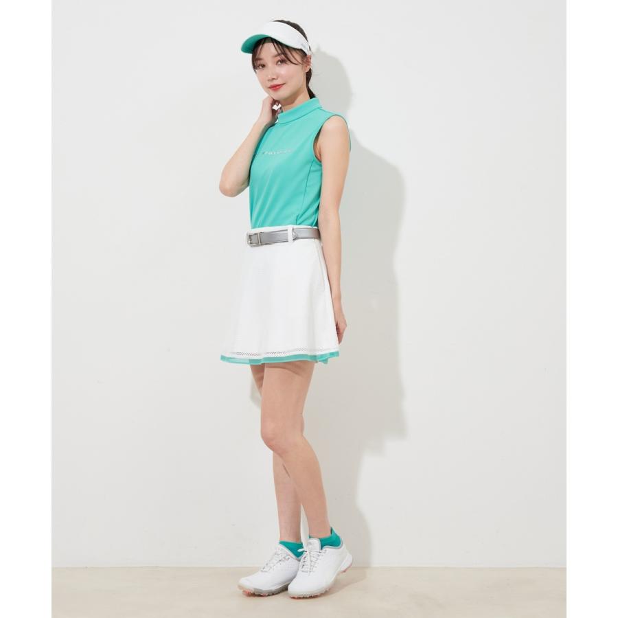 JUN&ROPE' 【UV】【接触冷感】【防透】チェッカーレースフレアスカート