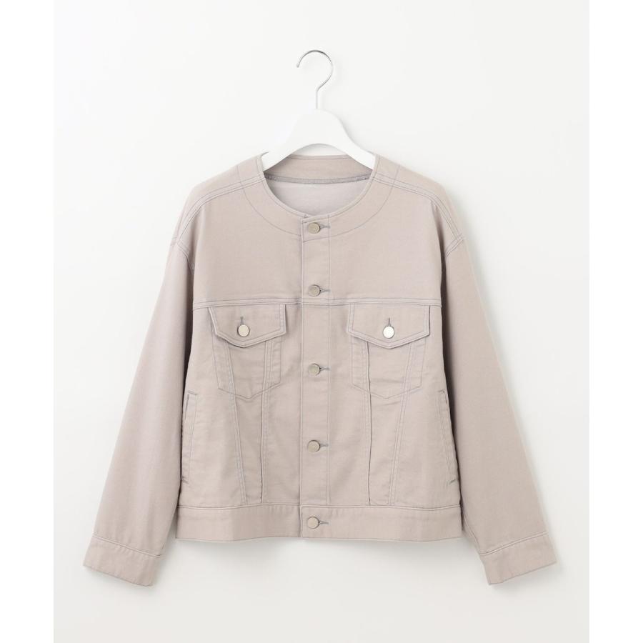 【ご好評につき追加生産・洗える】USUKARU DENIM ノーカラージャケットの画像