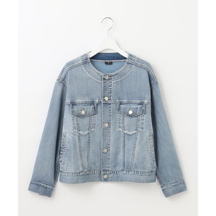 【ご好評につき追加生産・洗える】USUKARU DENIM ノーカラージャケットの画像