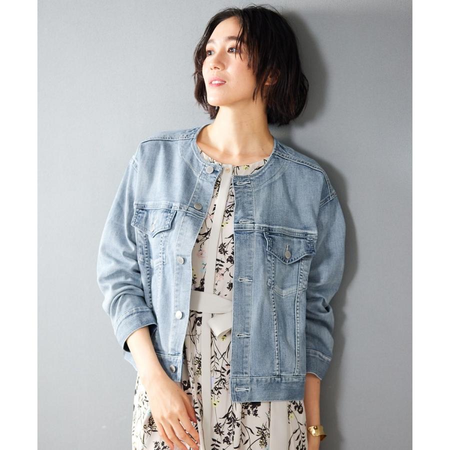 【ご好評につき追加生産・洗える】USUKARU DENIM ノーカラージャケットの画像