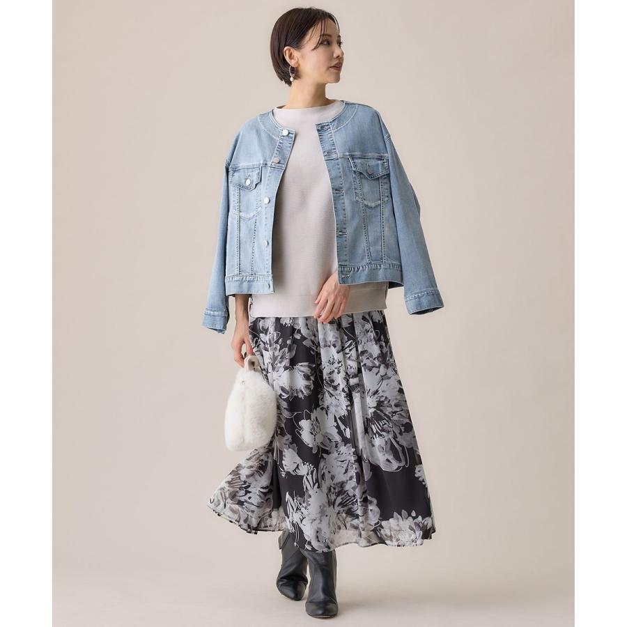【ご好評につき追加生産・洗える】USUKARU DENIM ノーカラージャケットの画像