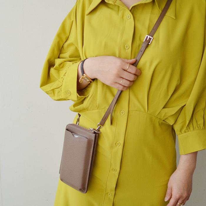 styiro（スタイロ） リアルレザースマホミニショルダーバッグ : マルイ