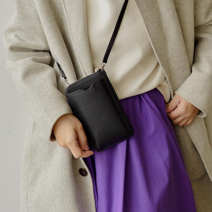 styiro（スタイロ） リアルレザースマホミニショルダーバッグ : マルイ