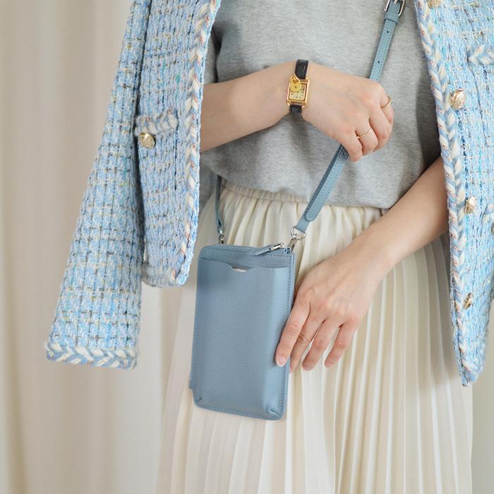 【YE】styiro/リアルレザースマホミニショルダーバッグ スタイロ styiro 本革 リアルレザースマホミニショルダーバッグ