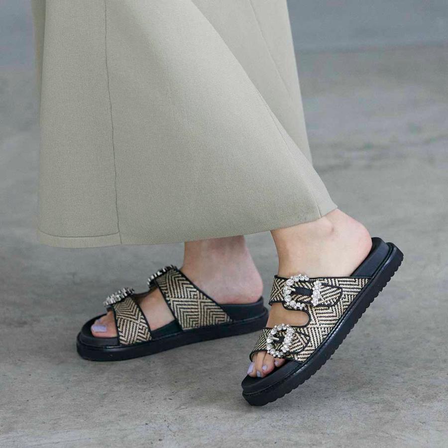 carino（カリーノ） 厚底ビジューバックルサンダル : マルイ(丸井