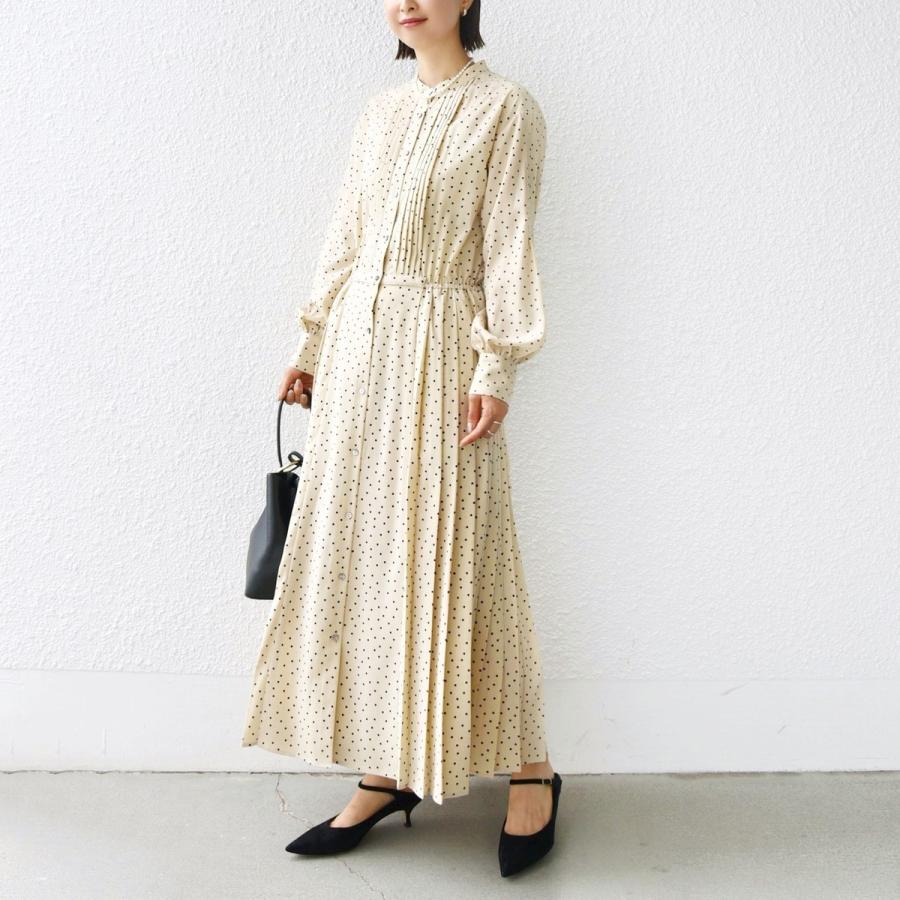 SHIPS 【WEB限定】〈手洗い可能〉ドット / 花柄 バンドカラー サイド