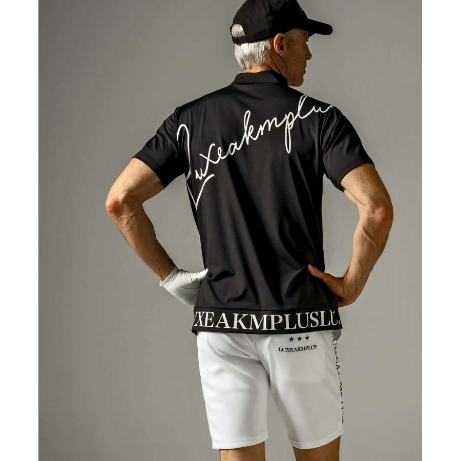 LUXEAKMPLUS(リュクスエイケイエムプラス)ゴルフ カーシヴロゴ半袖モックネックTシャツ｜0101marui｜11