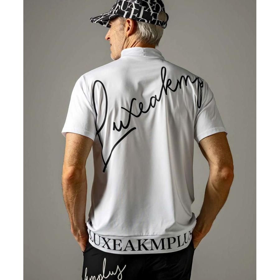 LUXEAKMPLUS(リュクスエイケイエムプラス)ゴルフ カーシヴロゴ半袖モックネックTシャツ｜0101marui｜16