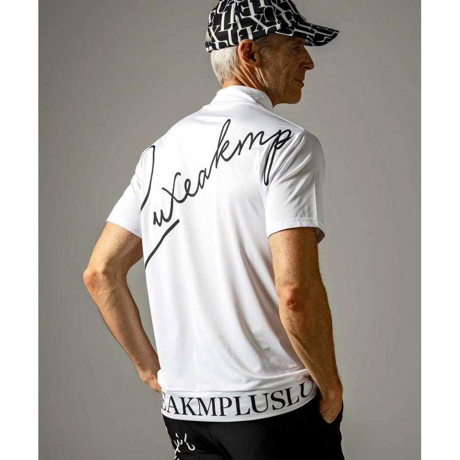 LUXEAKMPLUS(リュクスエイケイエムプラス)ゴルフ カーシヴロゴ半袖モックネックTシャツ｜0101marui｜19