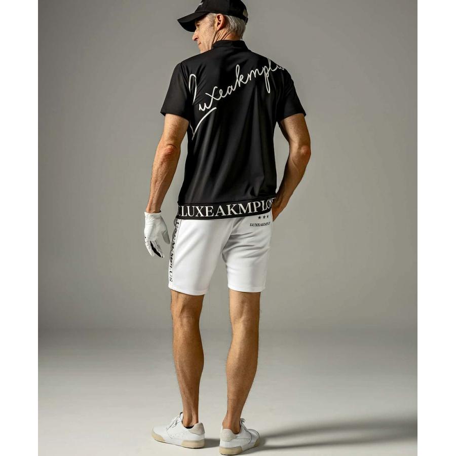 LUXEAKMPLUS(リュクスエイケイエムプラス)ゴルフ カーシヴロゴ半袖モックネックTシャツ｜0101marui｜10
