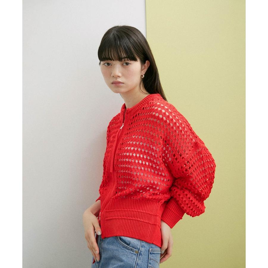 ADAM ET ROPE'（アダムエロペ） 【WEB限定】メッシュニットブルゾン