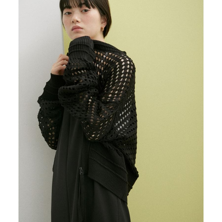 極美品✨ADAM ET ROPE メッシュニットブルゾン WEB限定】ラインメッシュニットブルゾン | アダムエロペ(ADAM ET