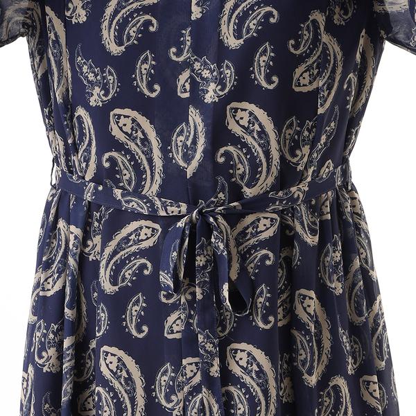 プレフェリール（PREFERIR）/ペイズリー柄 切替ワンピースドレス PREFERIR（プレフェリール） ペイズリー柄 切替ワンピースドレス