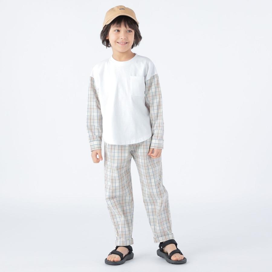 SHIPS KIDS:100〜130cm / チェックシャツ コンビ カットソー｜0101marui｜04