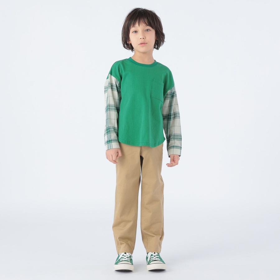 SHIPS KIDS:100〜130cm / チェックシャツ コンビ カットソー｜0101marui｜05