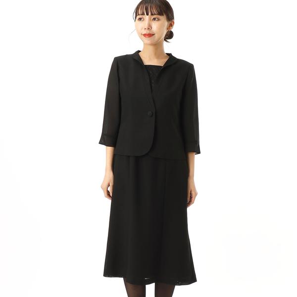 INFINE 【喪服/礼服/ブラックフォーマル/ワンピース】ランダムライン