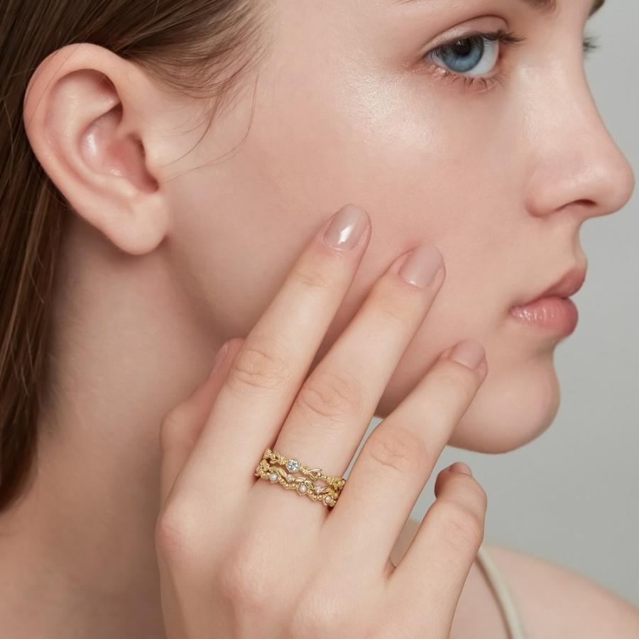 【Pocket Ring】K10ダイヤモンドリングの画像