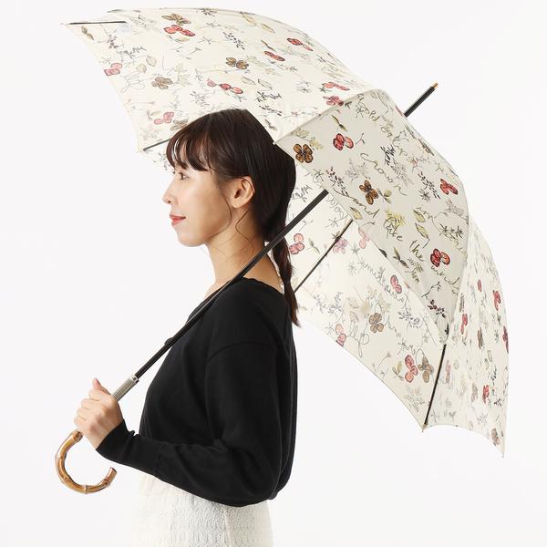 ジルスチュアート 雨傘 / 長傘 フラワープリント ホワイト 60cm位 JILL STUART（ジルスチュアート） JILL STUART（ジル スチュアート