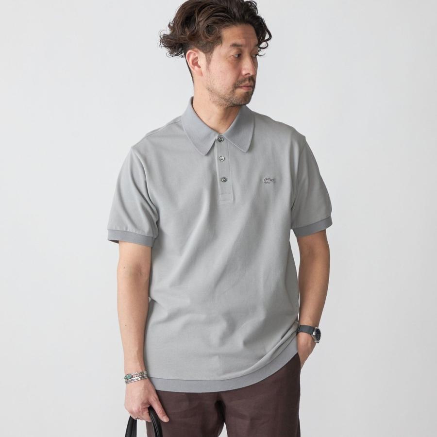 【新品】SHIPS別注 LACOSTE: クラシック ニットリブ ポロシャツ 3 SHIPS（シップス） 【SHIPS別注】LACOSTE: クラシック ニットリブ