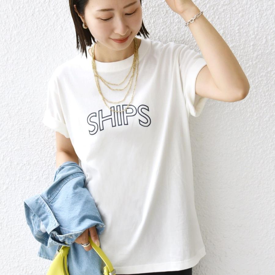 《一部追加予約》【WEB限定】 SHIPS ラウンド プリント ロゴ TEE | SHIPS | 13