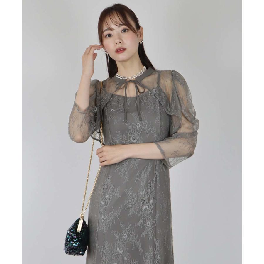 BLUEEAST（ブルーイースト） ボレロレイヤードレースパーティードレス