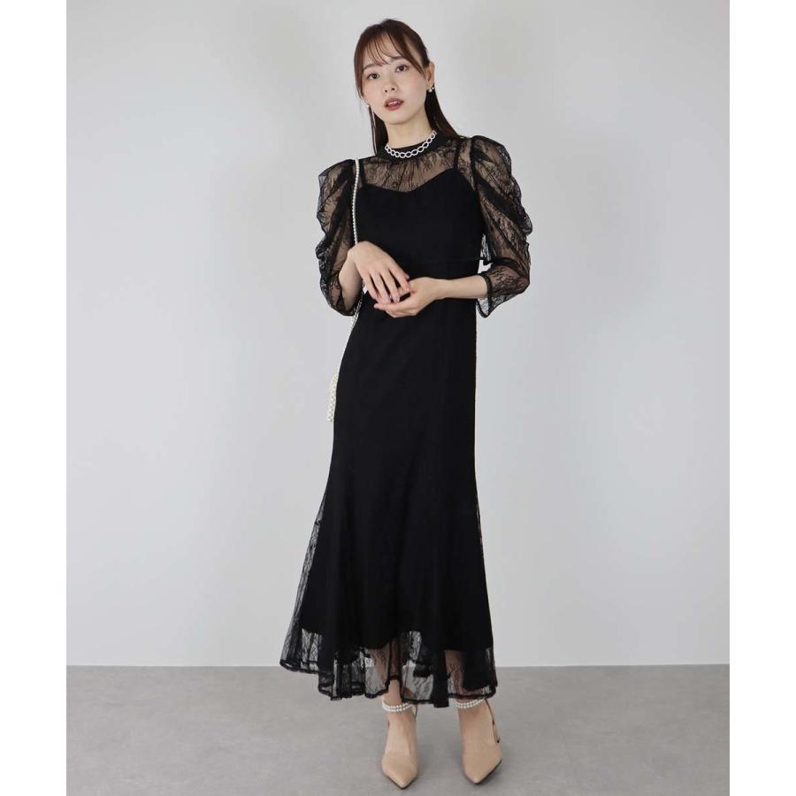 Lサイズ ボレロレイヤードレースドレス オケージョンドレス パーティドレス ボレロレイヤードレースドレス|DorryDoll