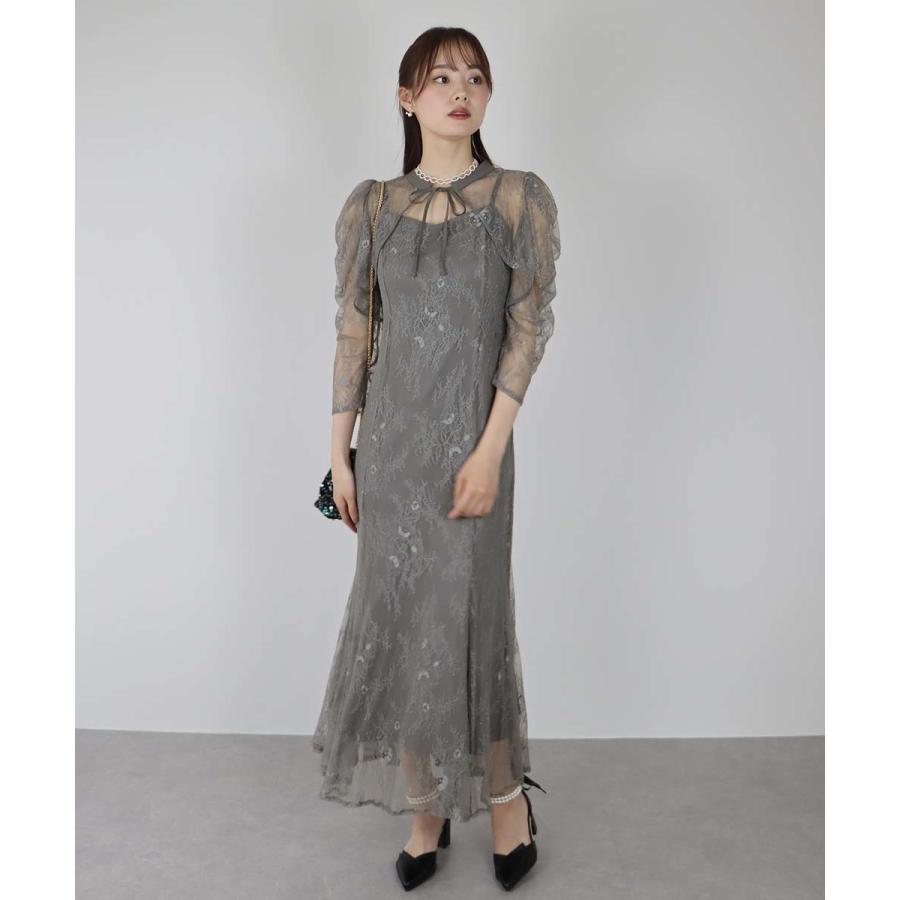 ブルーイースト（BLUEEAST）/ボレロレイヤードレースパーティードレス BLUEEAST（ブルーイースト） ボレロレイヤードレースパーティードレス